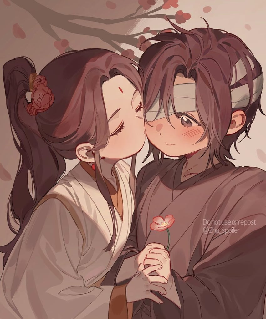 xie lian and hua cheng (tianguan cifu) drawn by galbae