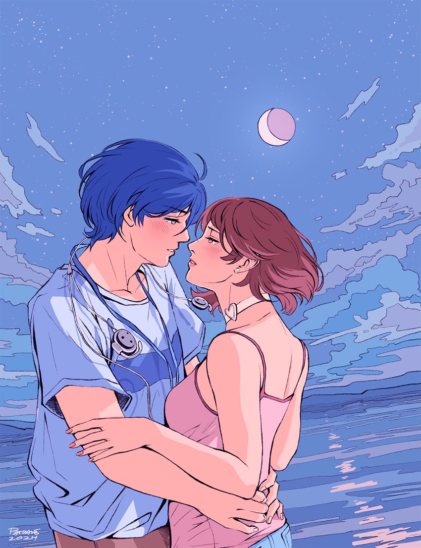 yuuki makoto and takeba yukari (persona and 1 more) drawn by paaaatchieee