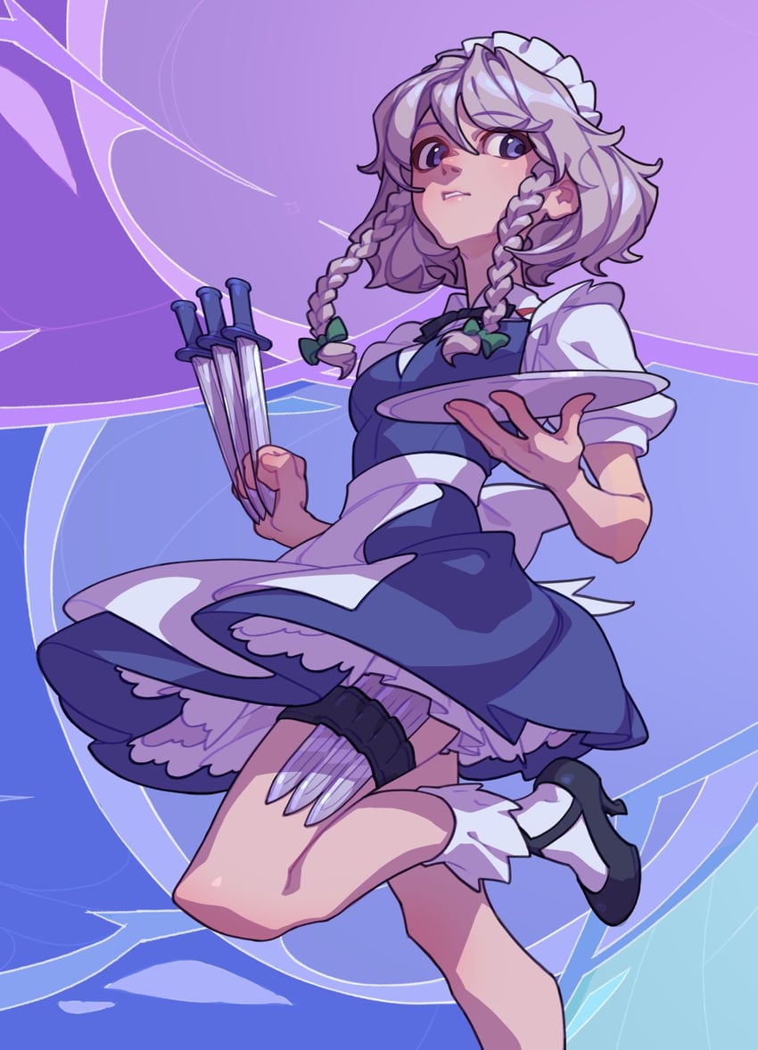 izayoi sakuya (touhou and 1 more) drawn by soemy