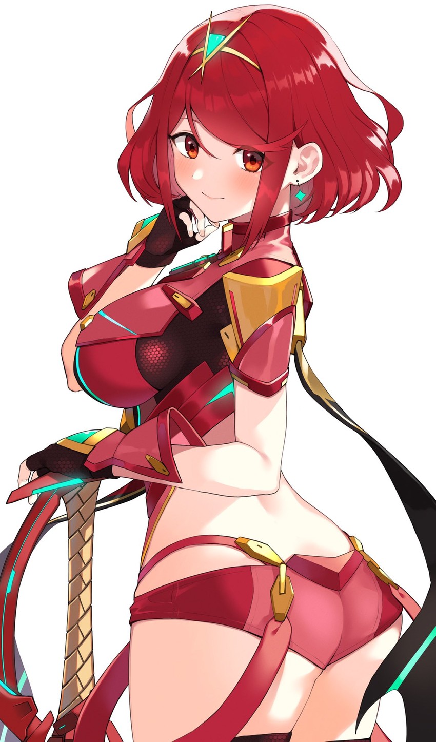 pyra (xenoblade chronicles and 1 more) drawn by kinagi_(3307377)