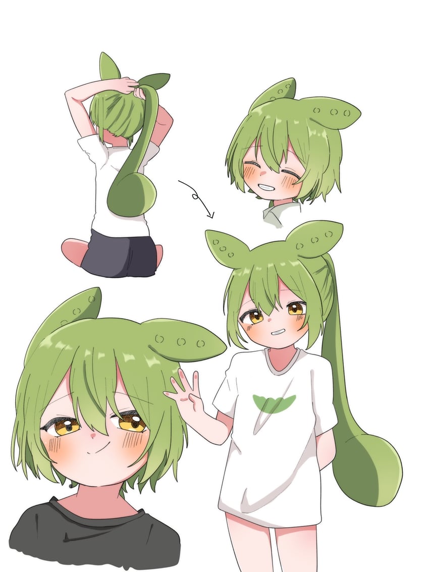 zundamon (voiceroid and 1 more) drawn by haru_maron