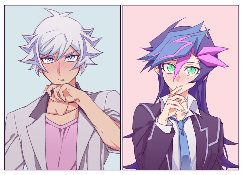 fujiki yusaku and kogami ryoken (yu-gi-oh! and 1 more) drawn by sakimiya297