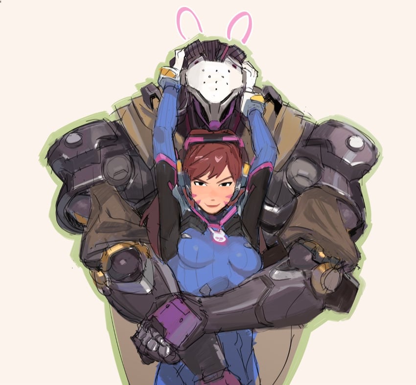 d.va and ramattra (overwatch and 1 more) drawn by juangeedraws