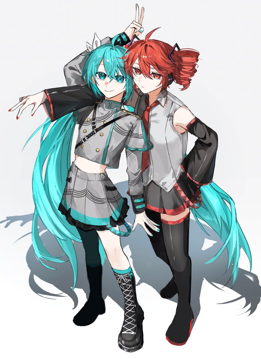 hatsune miku and kasane teto (vocaloid and 2 more) drawn by tdinhphung