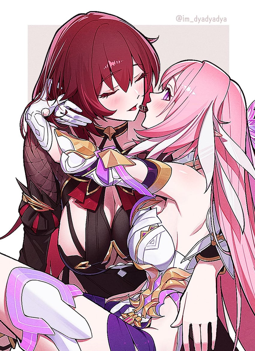elysia and eden (honkai and 1 more) drawn by dyadyadya