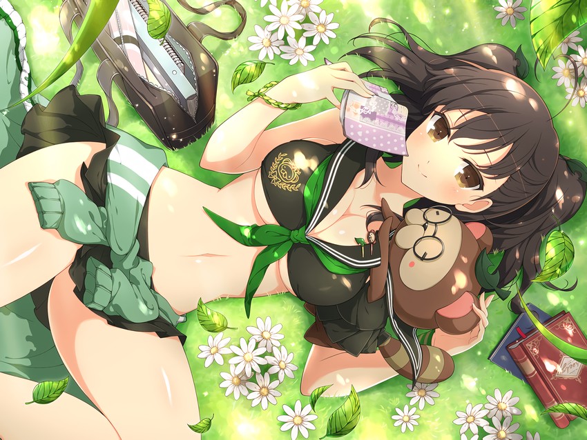 misato and pontarou (senran kagura and 1 more) drawn by yaegashi_nan