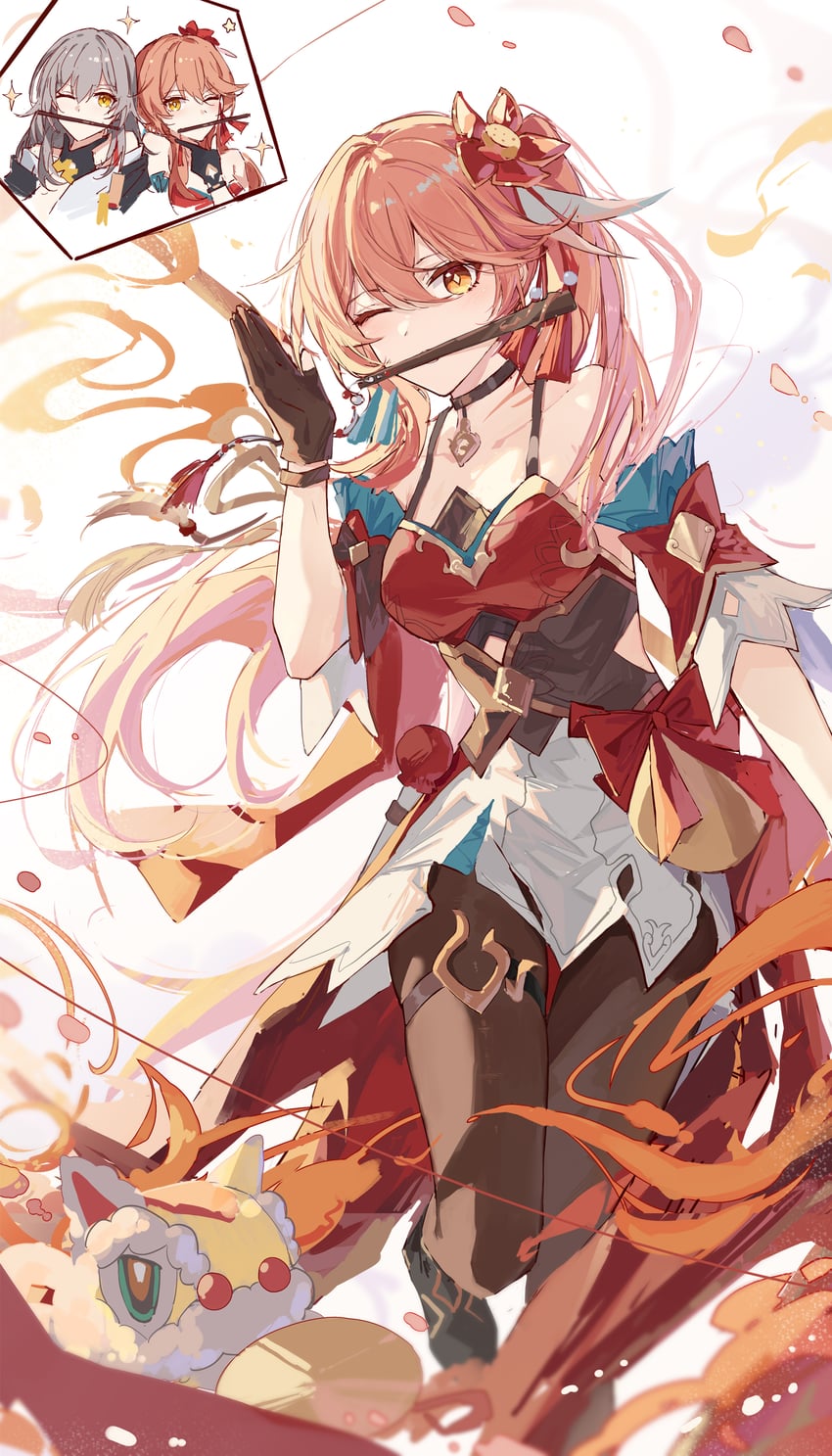 trailblazer, stelle, guinaifen, and diting (honkai and 1 more) drawn by yajuu