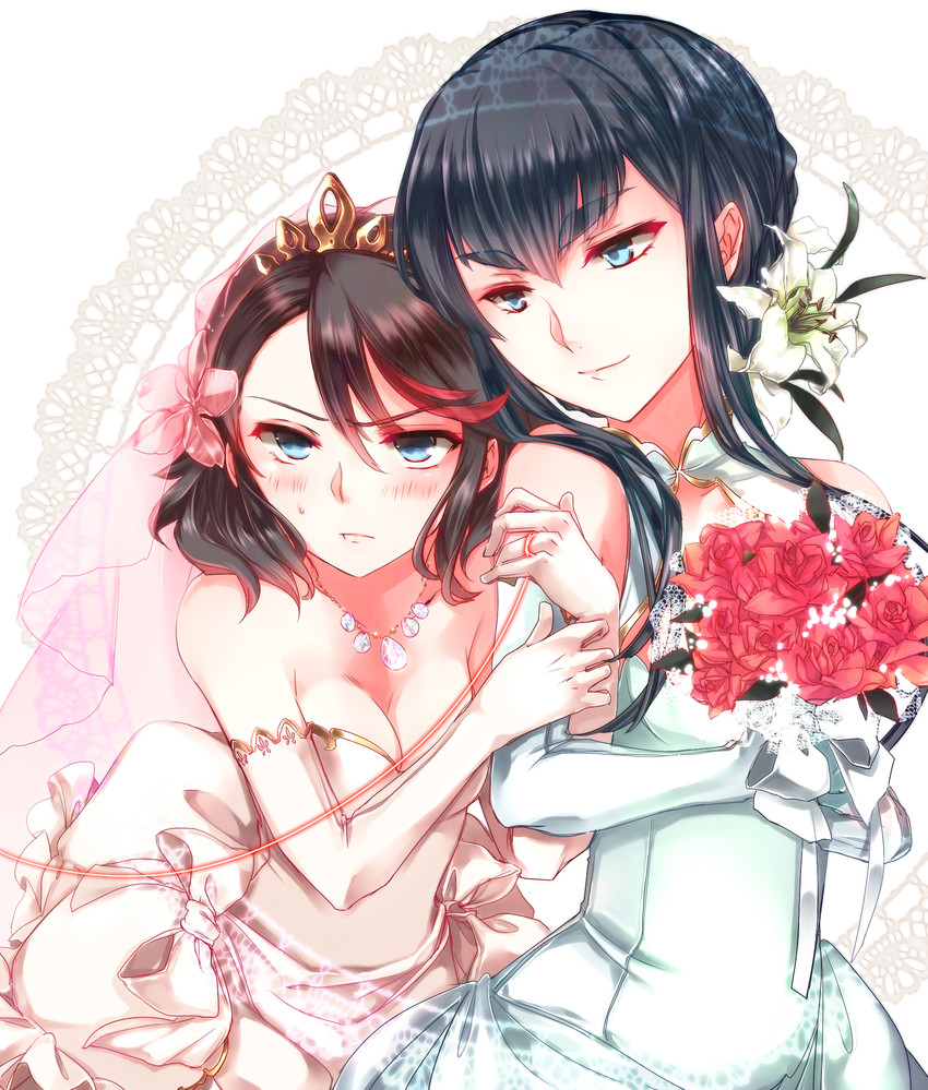 matoi ryuuko and kiryuuin satsuki (kill la kill) drawn by mikazuki_tenma