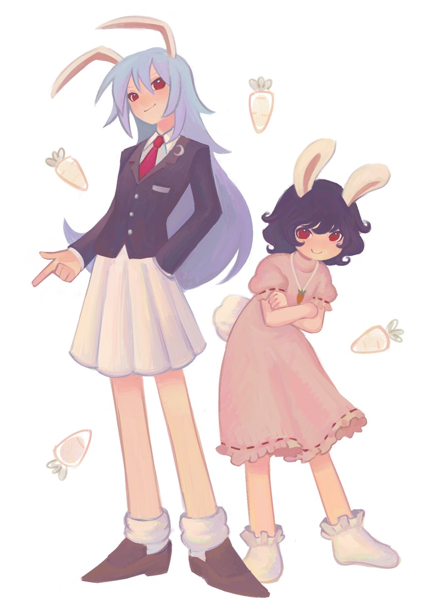 reisen udongein inaba and inaba tewi (touhou) drawn by aolyxe