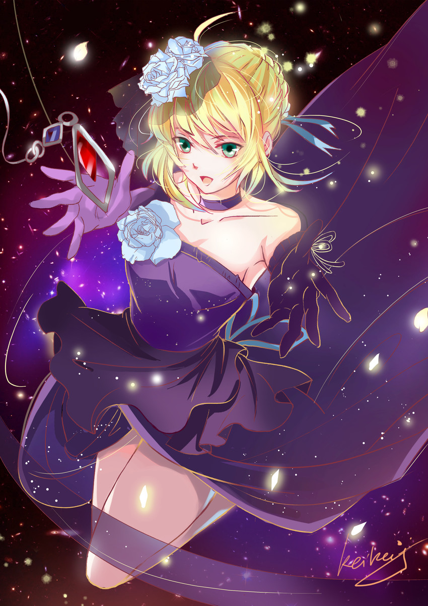 artoria pendragon, saber, and sheryl nome (fate and 3 more) drawn by keikaj