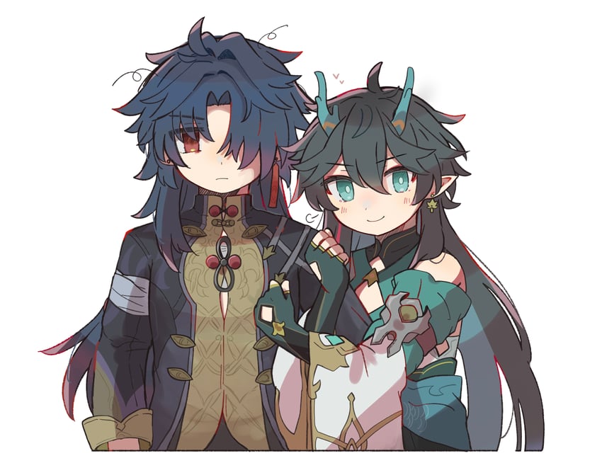 dan heng and blade (honkai and 1 more) drawn by hara_(nanohara)