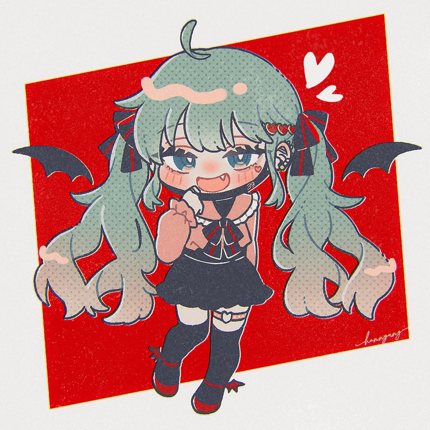 hatsune miku (vocaloid and 1 more) drawn by hn_(artist)