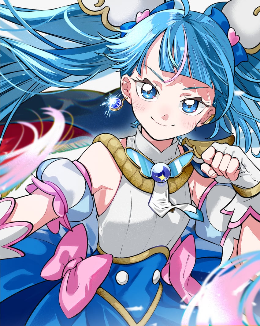 sora harewataru and cure sky (precure and 1 more) drawn by asako_(itiba)