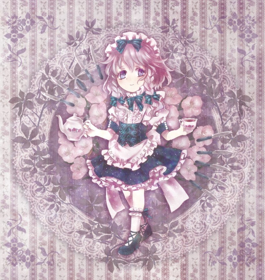 izayoi sakuya (touhou and 1 more) drawn by neme