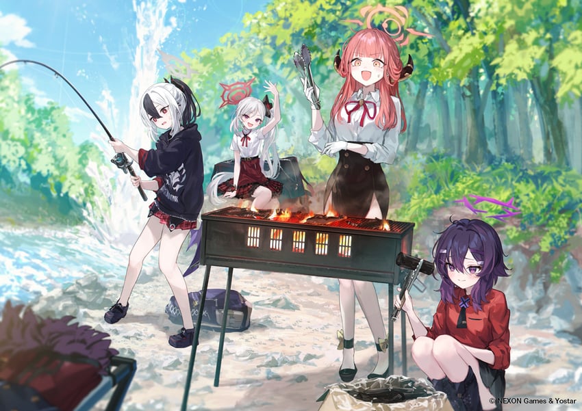 kayoko, aru, mutsuki, and haruka (blue archive) drawn by makihitsuji