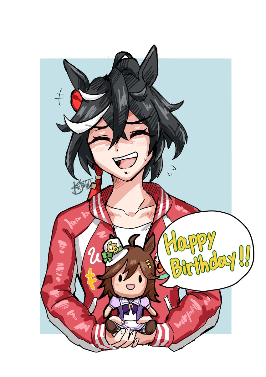 mr. c.b. and katsuragi ace (umamusume) drawn by kaito_schumacher