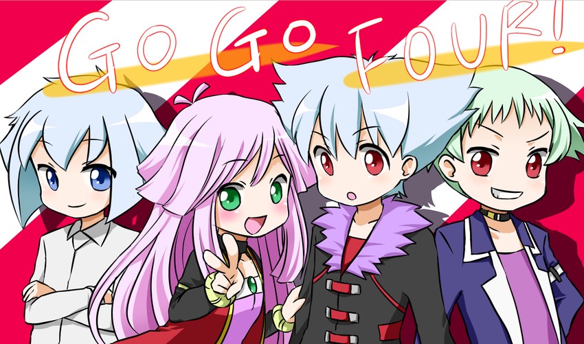 tiffany, garret, clyde, and billy (pokemon and 2 more) drawn by yoshino_saku