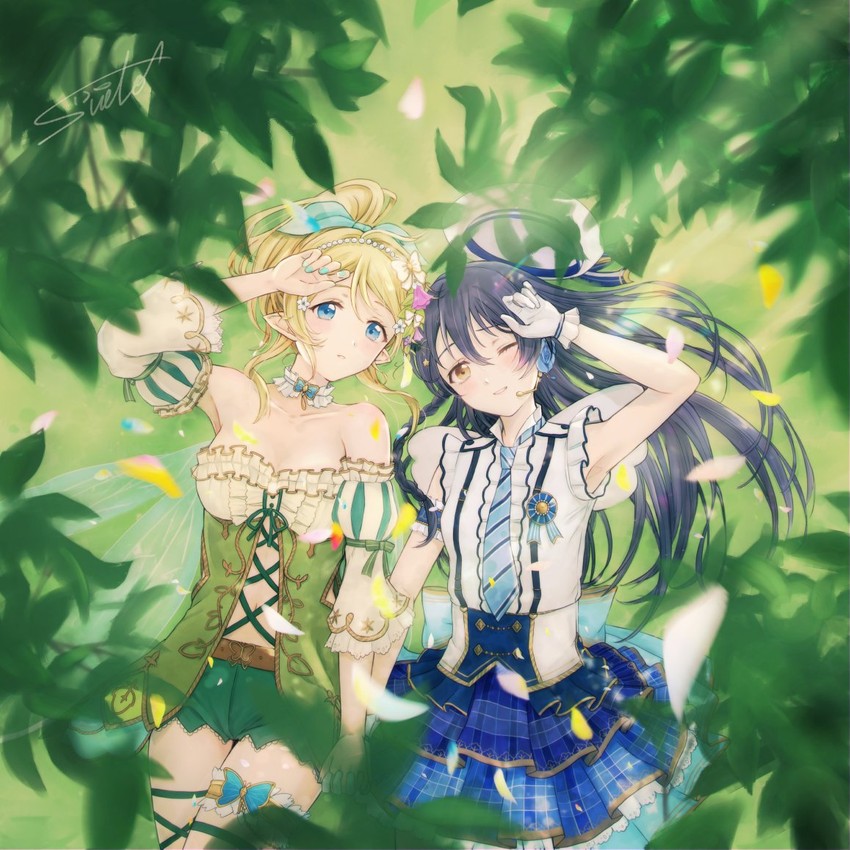 sonoda umi and ayase eli (love live! and 2 more) drawn by suito