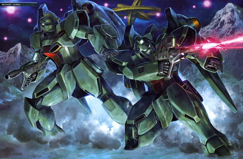 gun blastor and angel halo (gundam and 2 more) drawn by kinoshita_tomotake