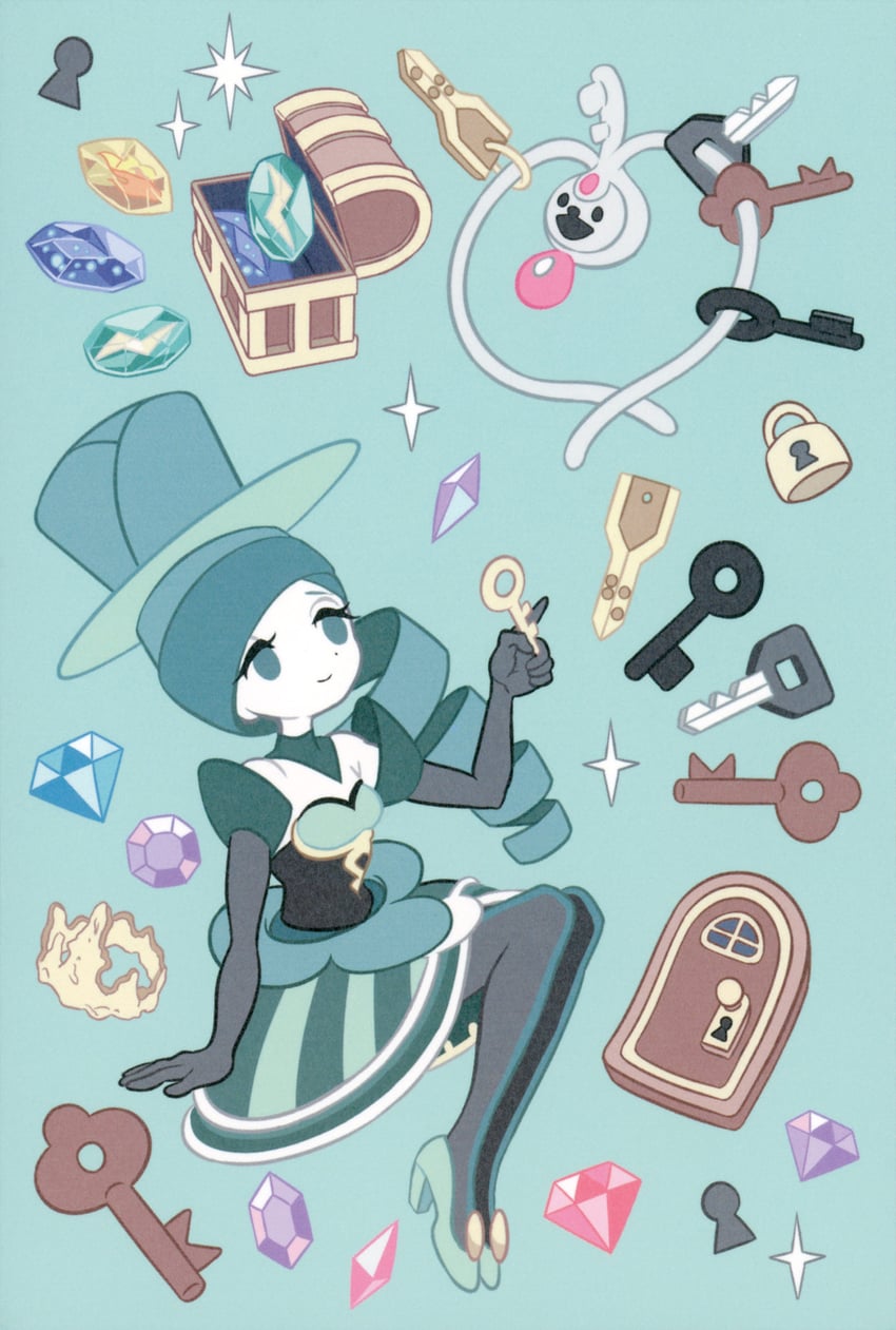 klefki and morgan (pokemon and 1 more) drawn by chamooi