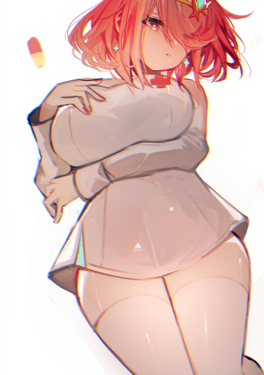 pyra (xenoblade chronicles and 1 more) drawn by tarbo_(exxxpiation)
