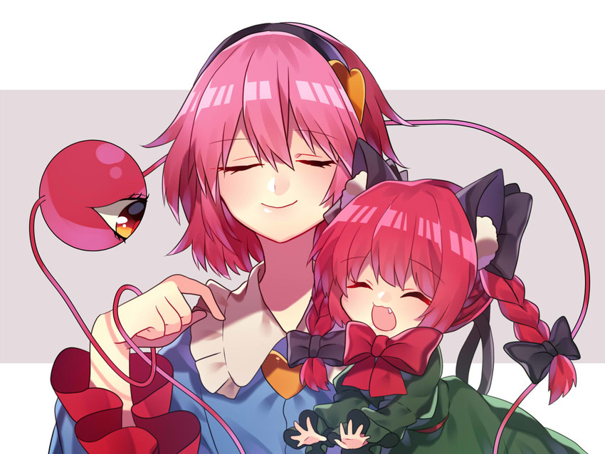 komeiji satori and kaenbyou rin (touhou) drawn by renka_(sutegoma25)