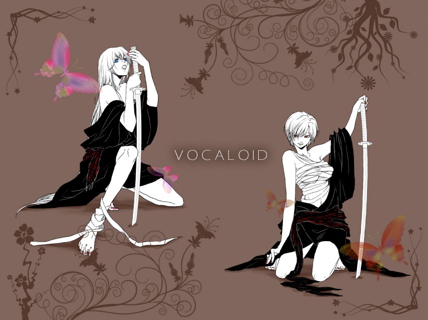 megurine luka and meiko (vocaloid) drawn by makoto_(maternalism)