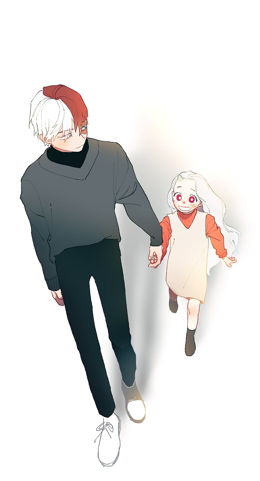 todoroki shoto and eri (boku no hero academia) drawn by oru_2ji