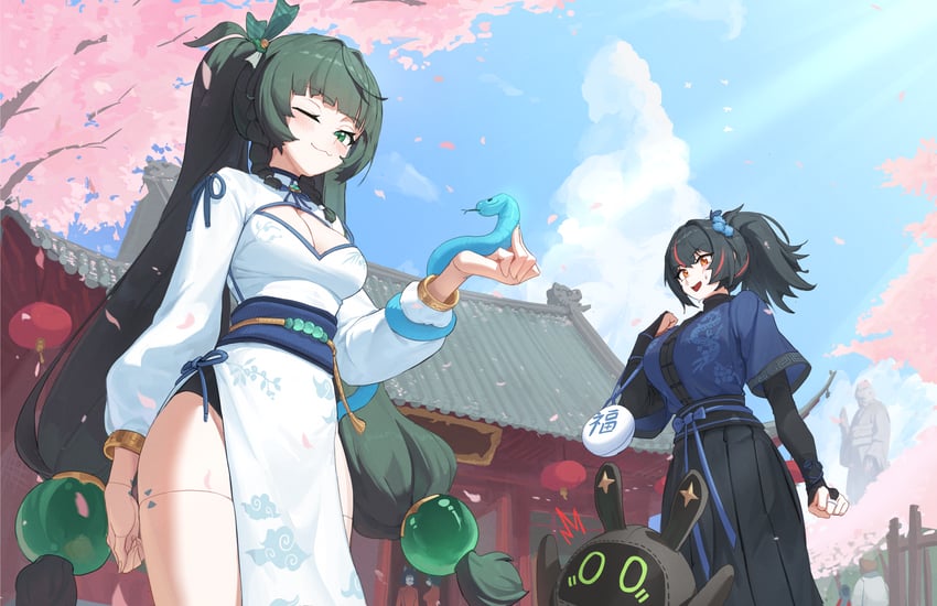 zhu yuan, qingyi, and securityboo (zenless zone zero) drawn by roro_(tpghksdlzpq)