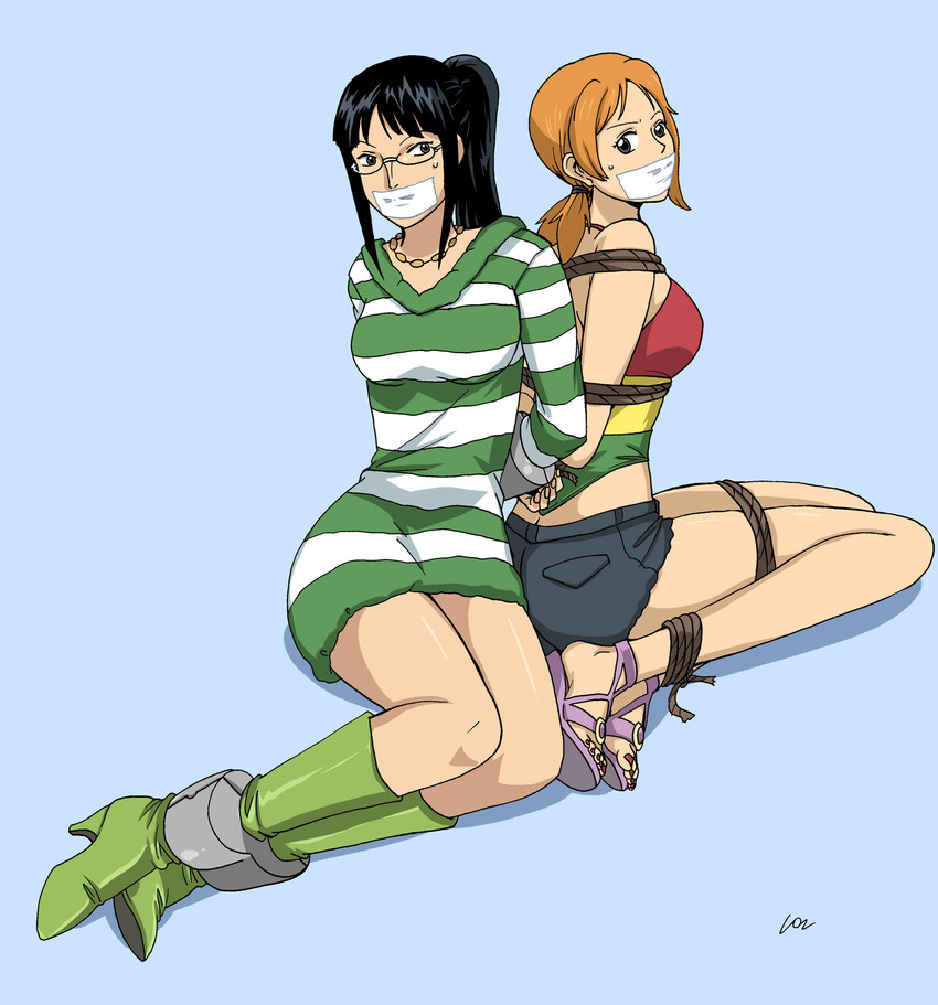 nami and nico robin (one piece and 1 more) drawn by lost_one_zero