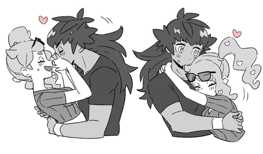 leon and sonia (pokemon and 1 more) drawn by dede_(qwea_00000)