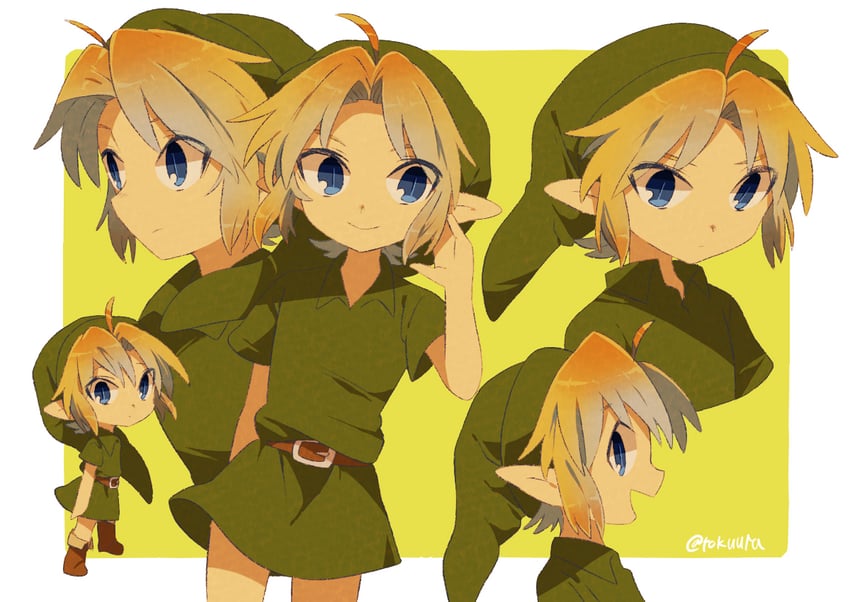 link and young link (the legend of zelda and 1 more) drawn by tokuura