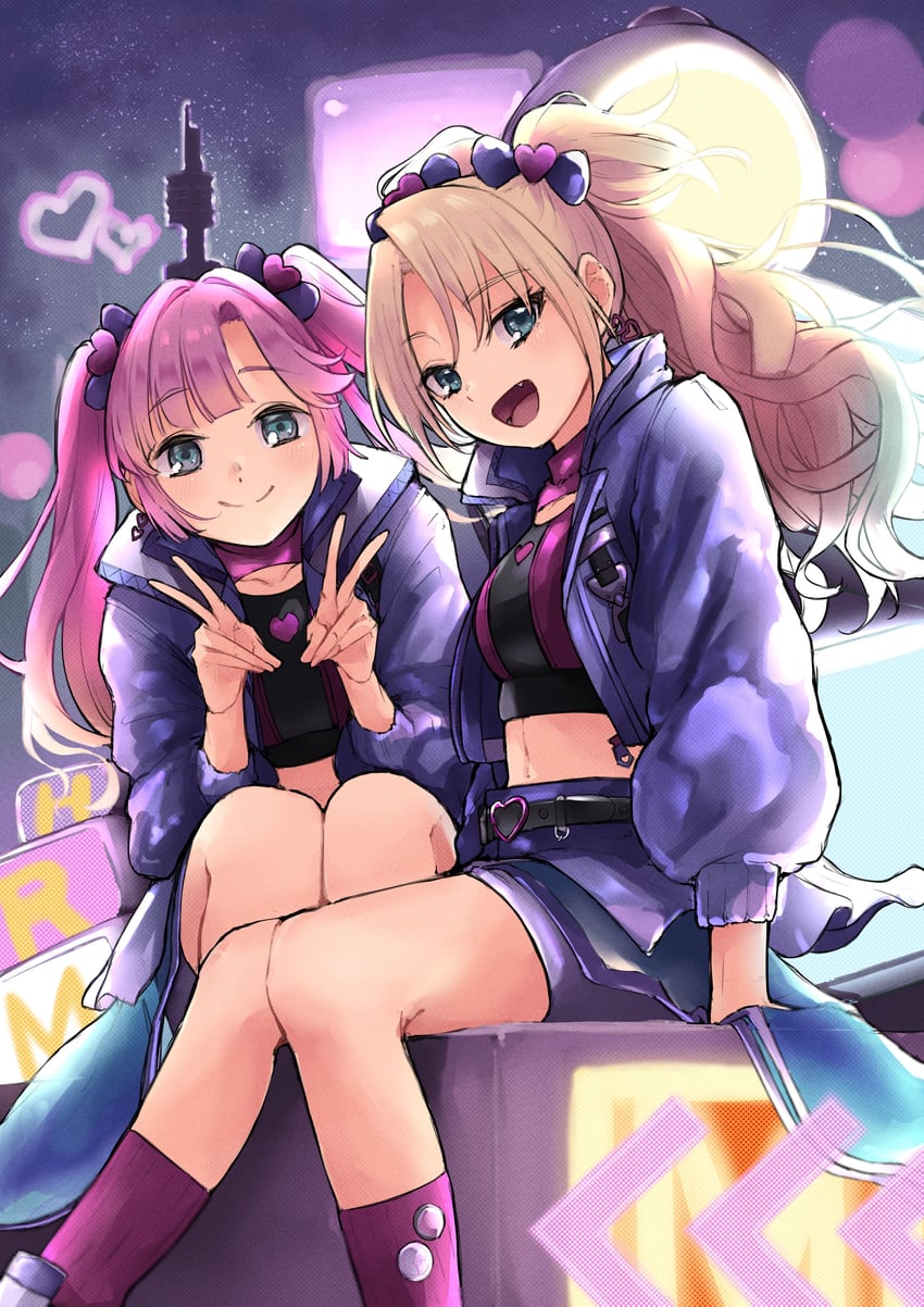 osawa rurino and anyoji hime (love live! and 1 more) drawn by mendo_(mend0o0_)