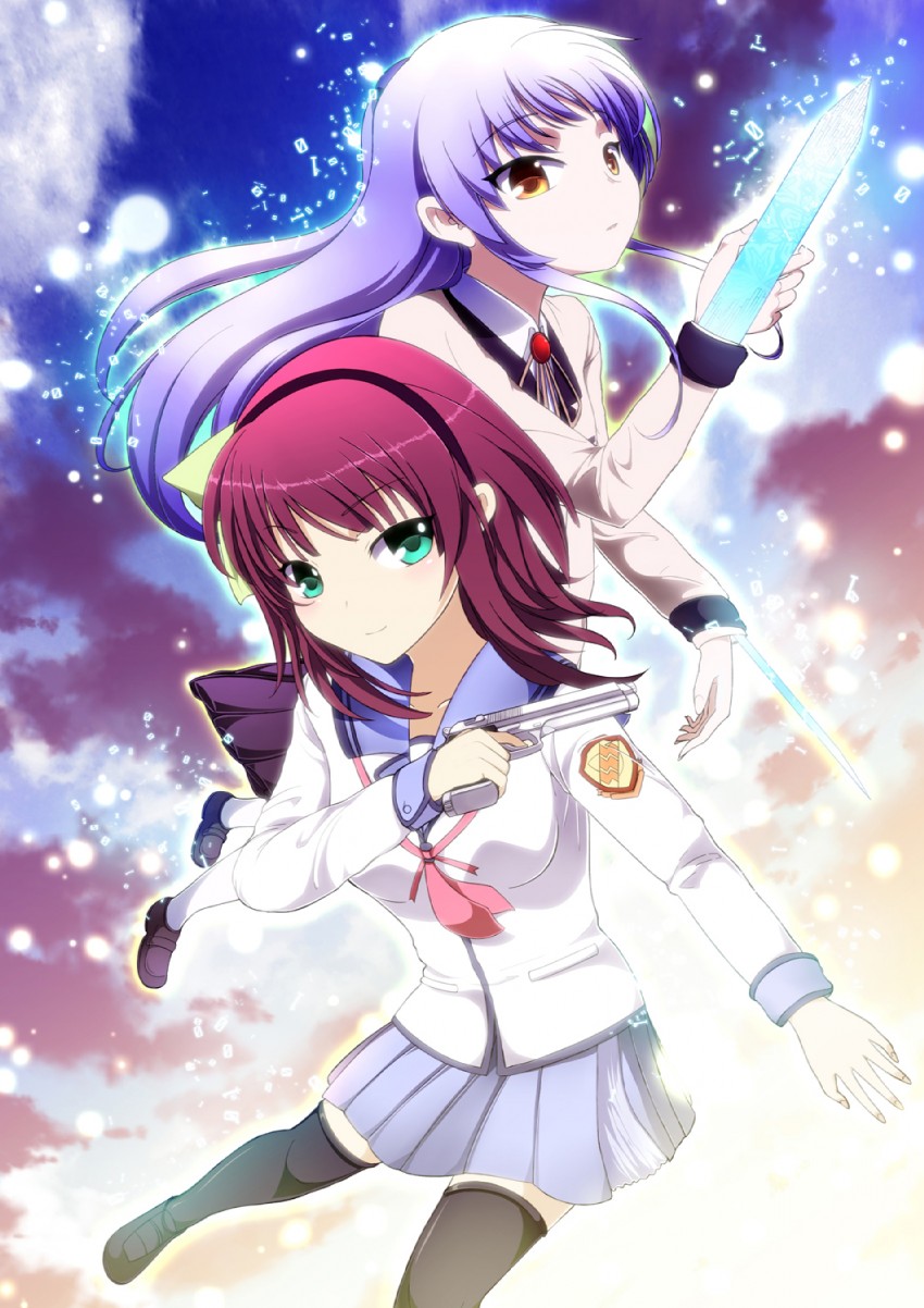 tachibana kanade and nakamura yuri (angel beats!) drawn by ogata_sai