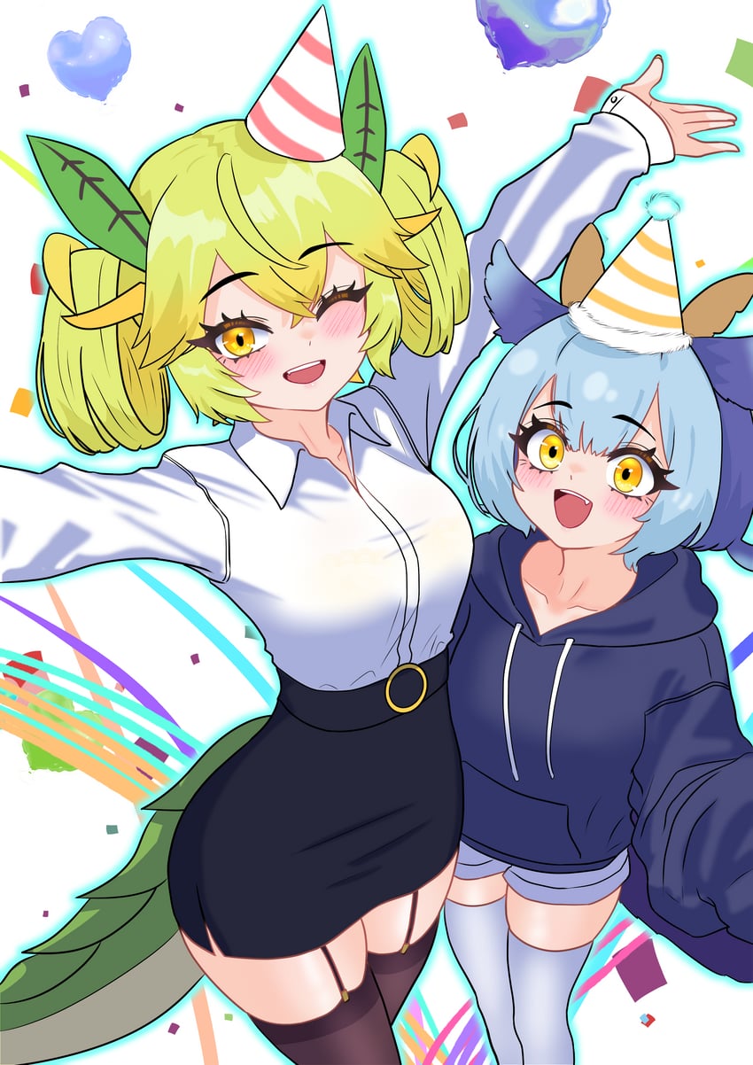 laundry dragonmaid and parlor dragonmaid (yu-gi-oh!) drawn by oldsickkim