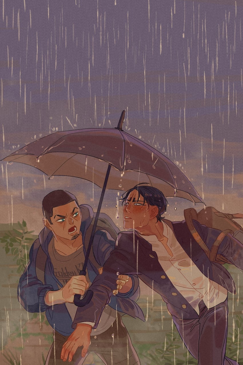 tsukishima hajime and koito otonoshin (golden kamuy) drawn by chengongzi123