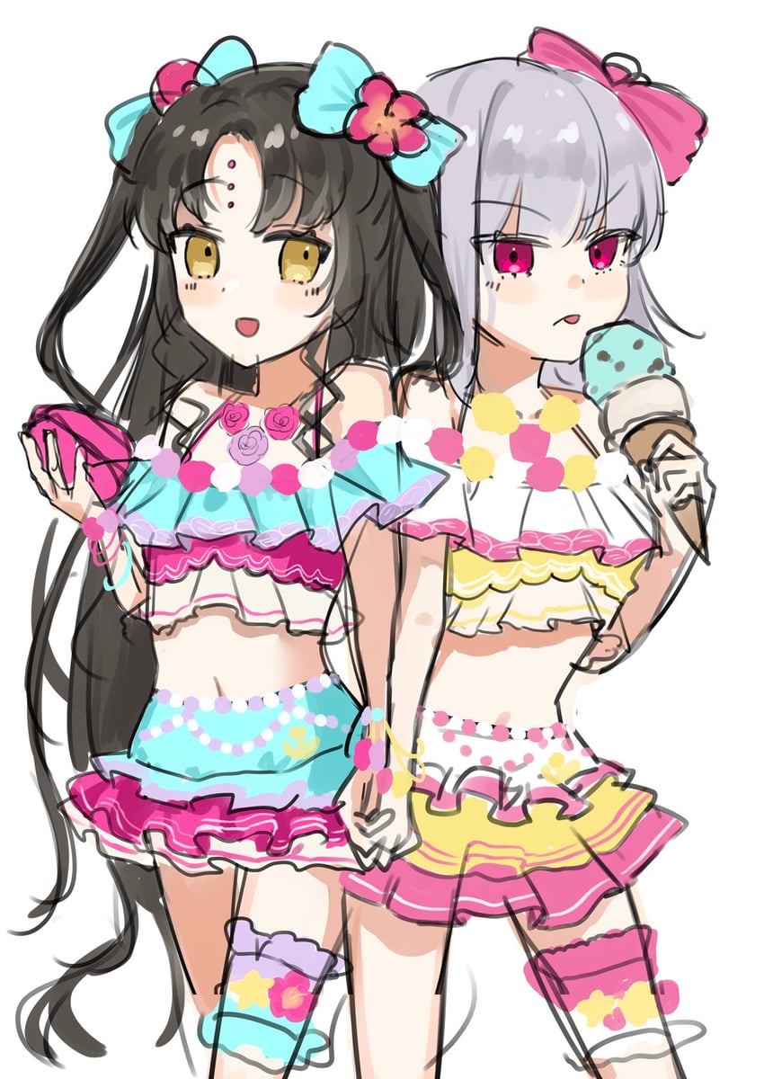 kama and sessyoin kiara (fate and 1 more) drawn by to_moyomoyo