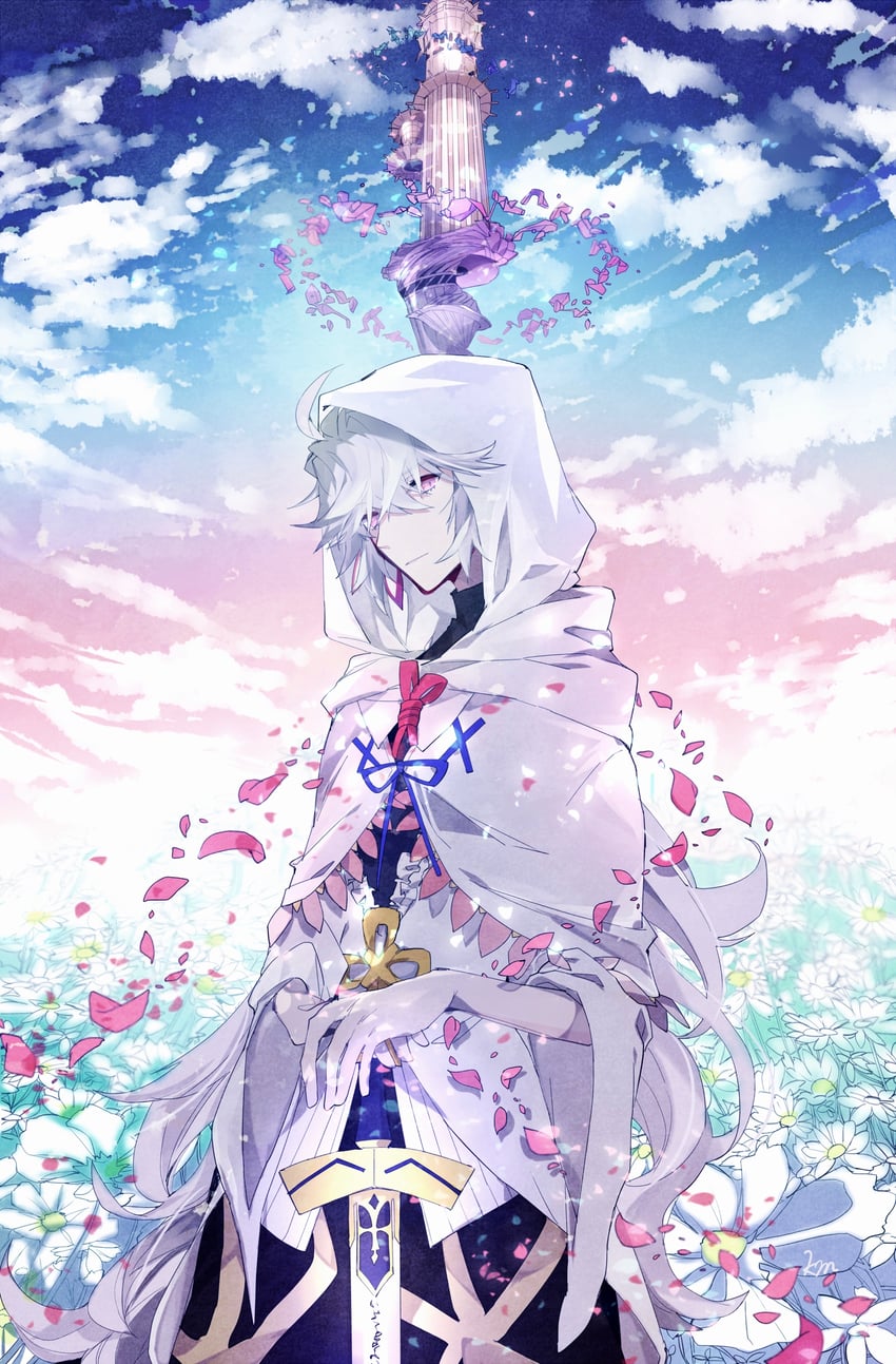merlin (fate and 1 more) drawn by misato_karuha