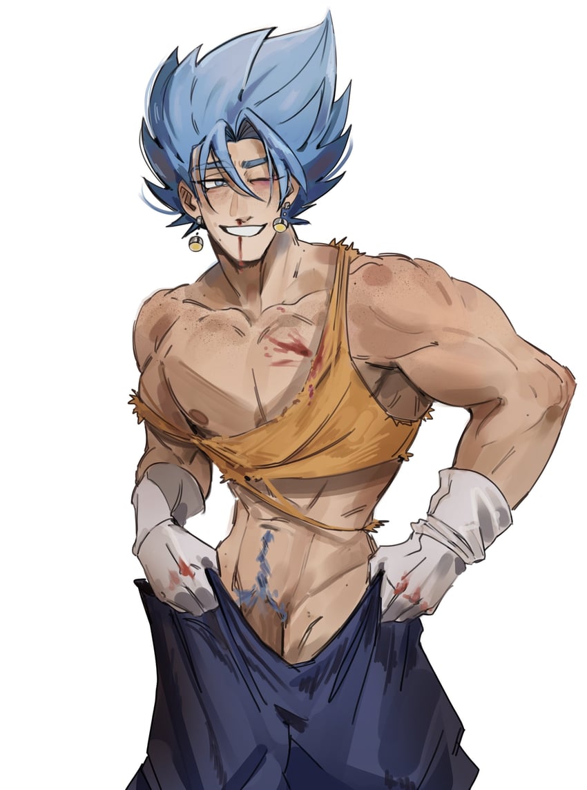 vegetto (dragon ball and 1 more) drawn by frisk_(coffezit0s)