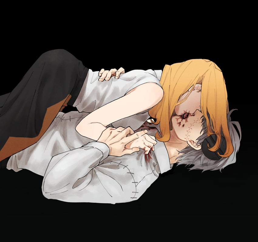 franken stein and marie mjolnir (soul eater) drawn by hissiu