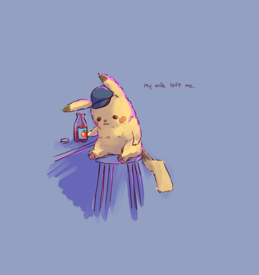 pikachu and detective pikachu (pokemon and 1 more) drawn by cheppo