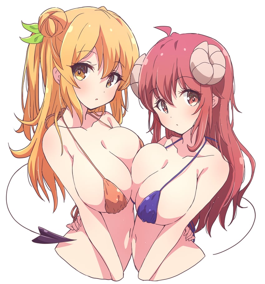 yoshida yuuko and hinatsuki mikan (machikado mazoku) drawn by mel_(melty_pot)