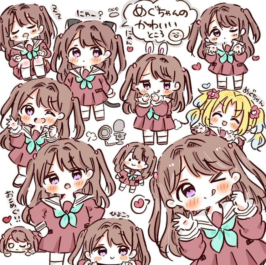 fujishima megumi and osawa rurino (love live! and 1 more) drawn by momo_nosabu