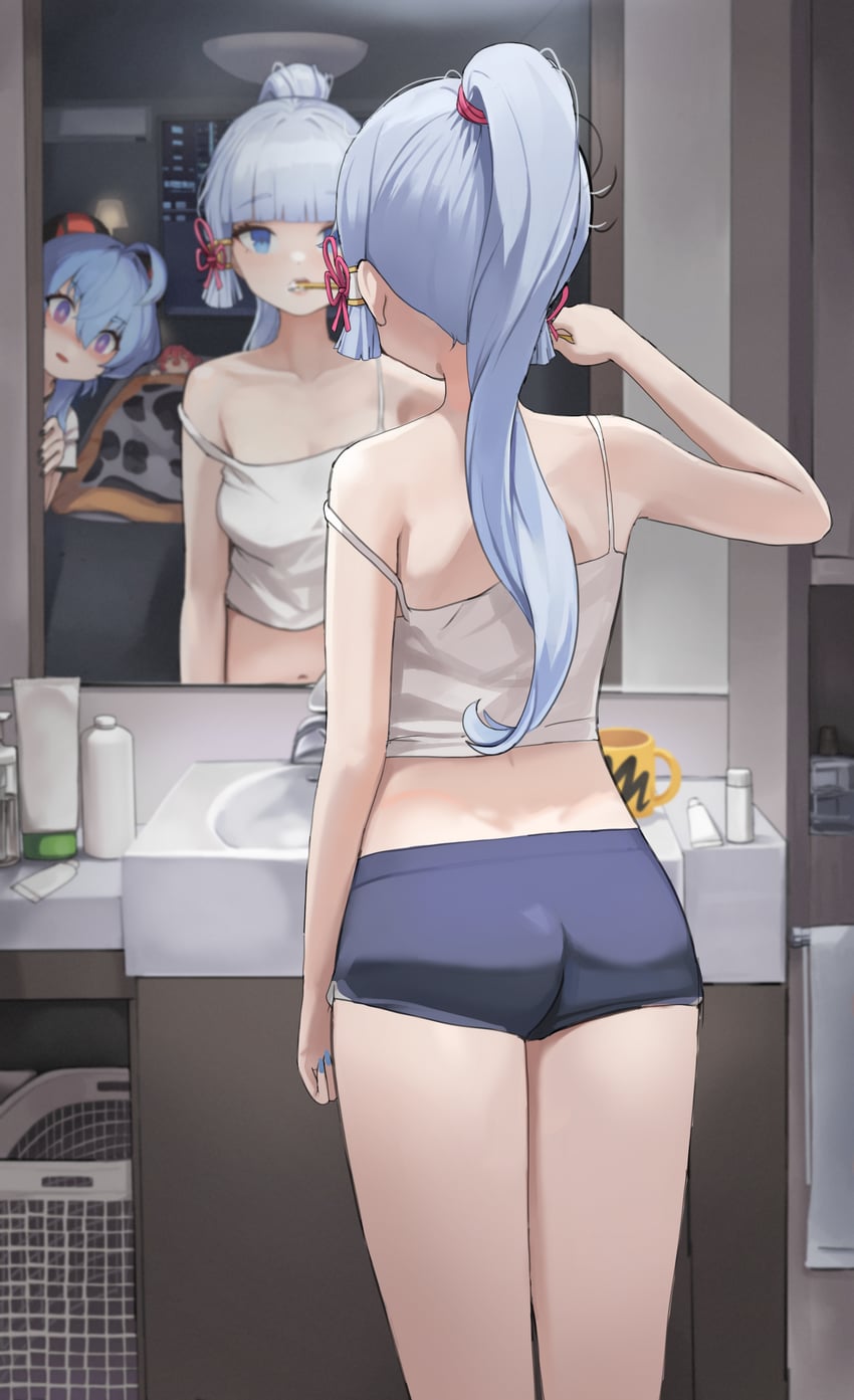 ganyu, yae miko, and kamisato ayaka (genshin impact) drawn by dolri