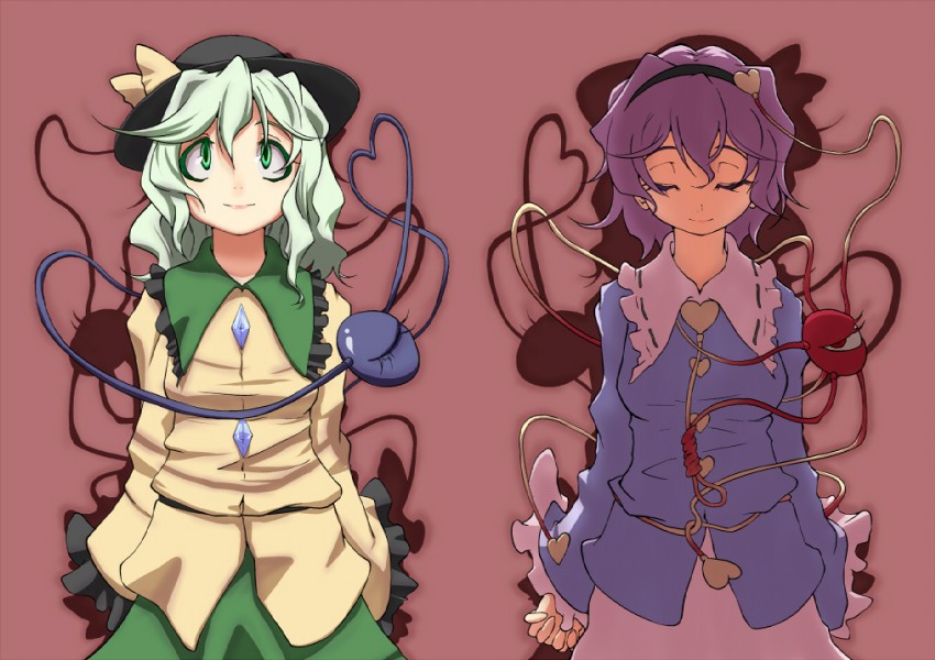 komeiji koishi and komeiji satori (touhou) drawn by aya_shachou