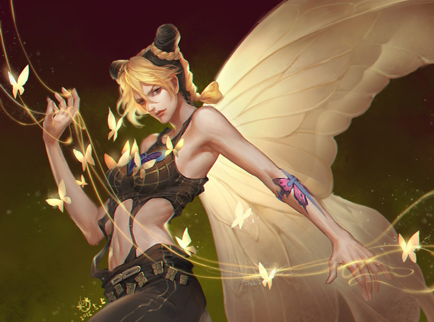 kujo jolyne (jojo no kimyou na bouken and 1 more) drawn by syusuke0229