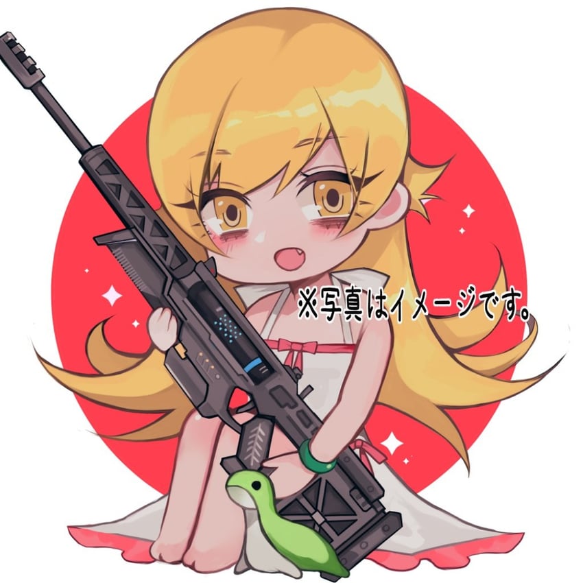 oshino shinobu and nessie (monogatari and 1 more) drawn by tama_(ponz3o1)