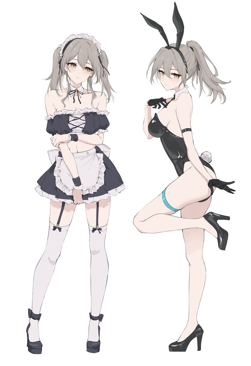 trailblazer and stelle (honkai and 1 more) drawn by feint721