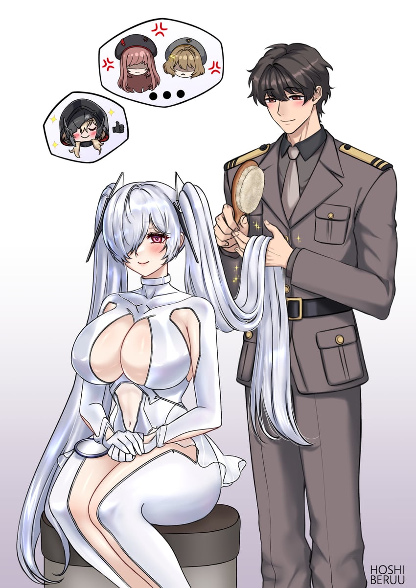 anis, rapi, commander, cinderella, and grave (goddess of victory: nikke) drawn by hoshiberuu