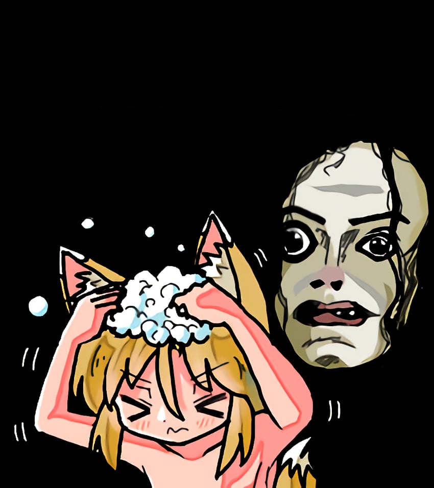 kudamaki tsukasa and michael jackson (touhou) drawn by kasuya_baian